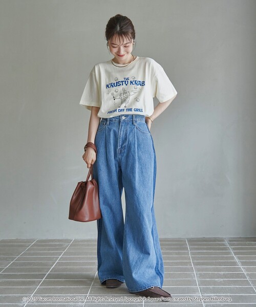 COLN デニム　サイドライン coen ジーンズ デニム デニムパンツ サイドライン タックワイド