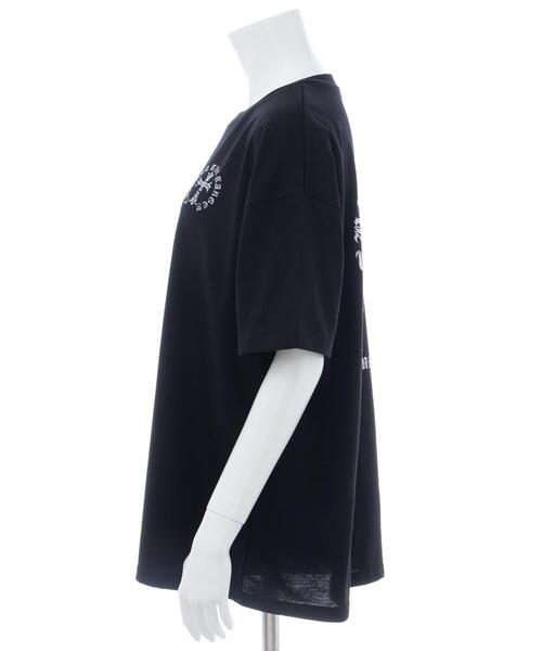 INGNI（イング） tシャツ 半袖 バックラインストーンクロスロゴ