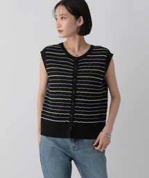 tシャツ ボーダーメローニットノースリーブ　574819 レディース｜ZOZOTOWN Yahoo!店