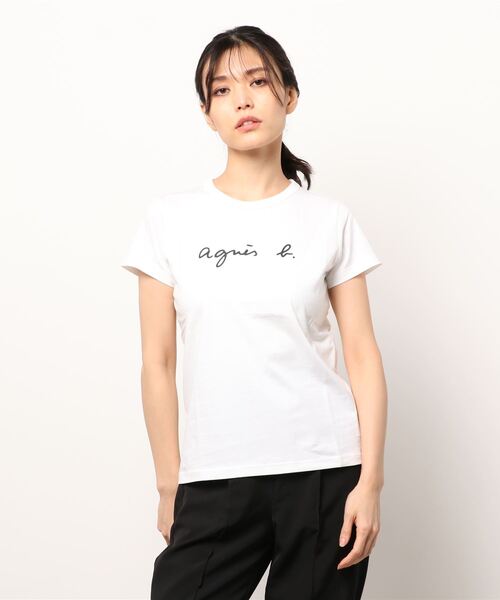 「agnes b.」 半袖Tシャツ 2 ホワイト レディース