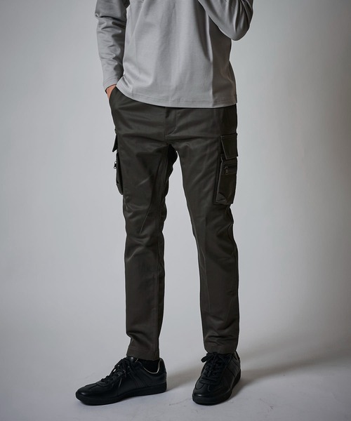 テットオム　カーゴパンツ　カーキ　ブラック サイズ5 Y2K TETE HOMME（テット オム） カーゴパンツ 「WEB限定」スリムシルエット