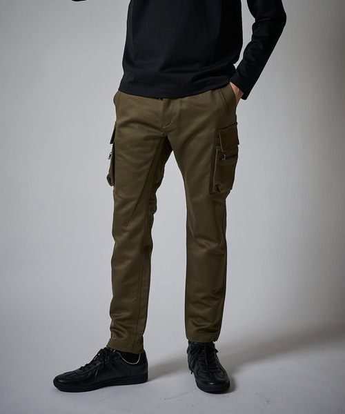 【希少】TETE HOMME テットオム カーゴパンツ フレア ポケット ベルト 希少】TETE HOMME テットオム カーゴパンツ フレア ポケット ベルト