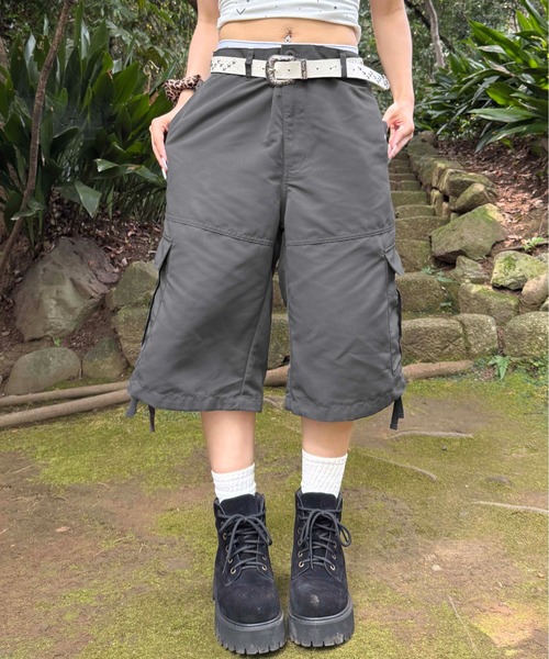 ハーフパンツ ワイドパンツ パンツ アソートカーゴハーフパンツ