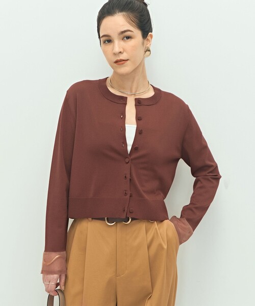 「NOLLEY'S」 ニットカーディガン 38 チャコールグレー レディース NOLLEY'S 「NOLLEY'S」 ニットカーディガン 38 チャコールグレー