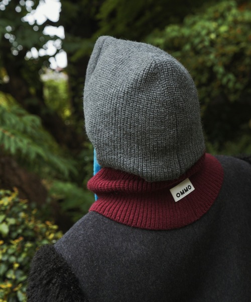 OMMO ニット帽 ニットキャップ RIB KNIT BALACLAVA レディース