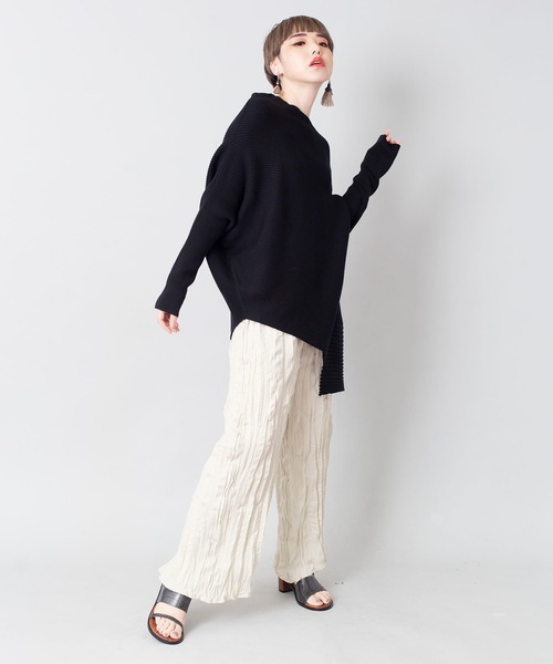 「OSMOSIS」 ドルマンスリーブニット ONE SIZE ライトパープル レディース_画像4