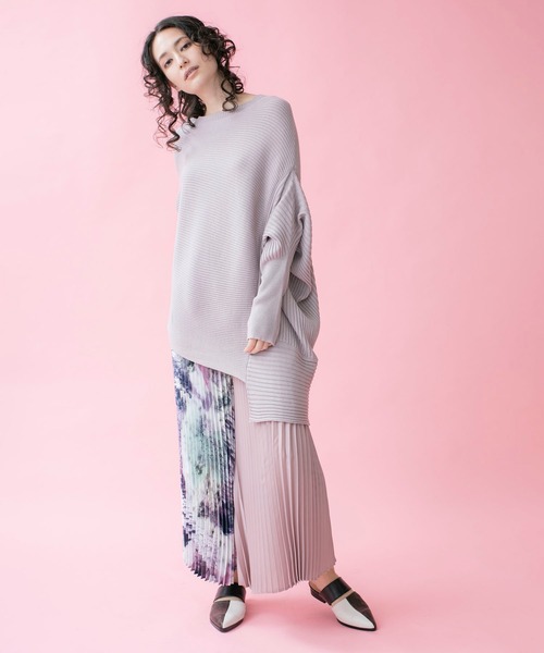 「OSMOSIS」 ドルマンスリーブニット ONE SIZE ライトパープル レディース_画像5