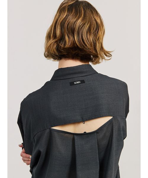 SORIN（ソリン） ブラウス シャツ Wool Voile Cut-out Shirt/ウール
