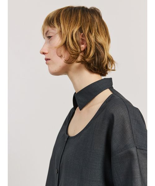 SORIN（ソリン） ブラウス シャツ Wool Voile Cut-out Shirt/ウール