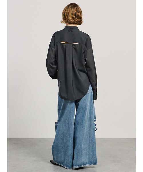 SORIN（ソリン） ブラウス シャツ Wool Voile Cut-out Shirt/ウール