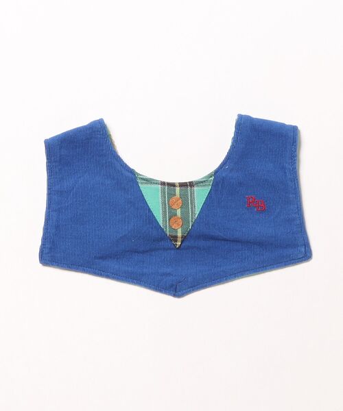 ★青マーカーたて×ブルータイル★ ハンドメイド　リバーシブル　スタイ　男の子 Rag Mart（ラグマート） スタイ よだれかけ リバーシブルスタイ