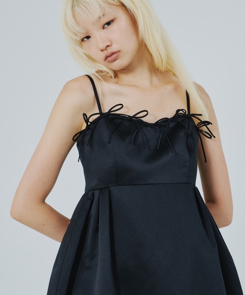 ANDRESD ドレス リボンパフィーボリュームドレス / ribbons puffy