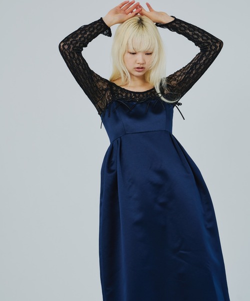 スーツ・フォーマル・ドレス ANDRESD ribbons puffy volume dress M スーツ・フォーマル・ドレス ANDRESD ribbons puffy volume dress M