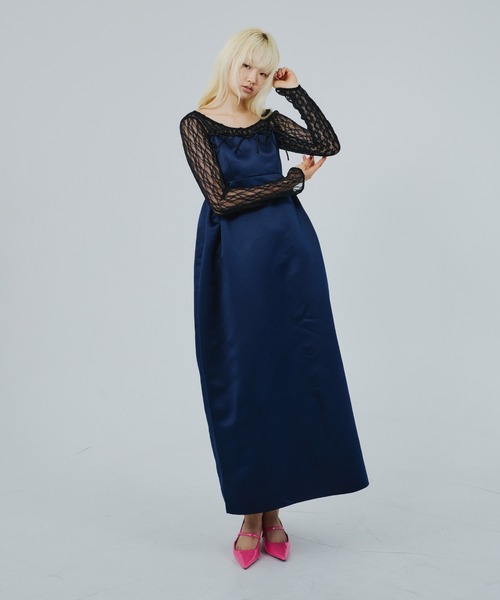 ANDRESD ドレス リボンパフィーボリュームドレス / ribbons puffy