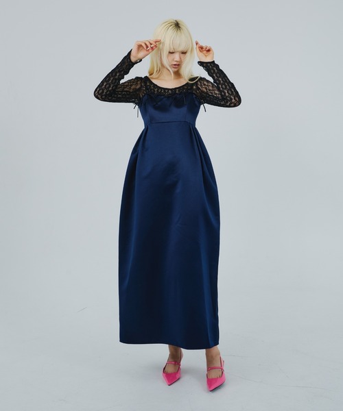 ANDRESD ドレス リボンパフィーボリュームドレス / ribbons puffy