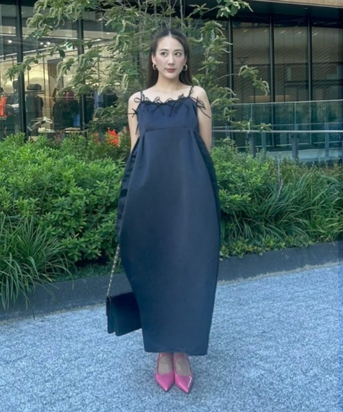 ワンピース ANDRESD ribbons puffy volume dress リボンパフィーボリュームドレス / ribbons puffy volume dress