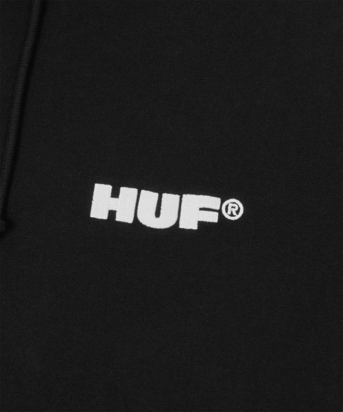 HUF パズルロゴ パーカー XXL 黒 HUF（ハフ） パーカー ALL CAPS FULL ZIP HOODIE メンズ レディース