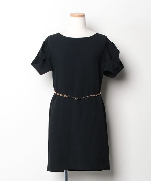 MIUMIU ミュウミュウ ワンピース 半袖 miu miu（ミュウミュウ） 半袖ワンピース 38 ブラック レディース