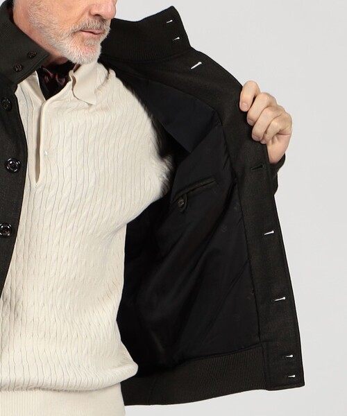 VALSTARINO ドライビングブルゾン コットン マットブラック 46