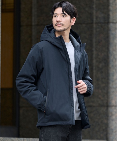 SPU（スプ） ブルゾン アウター ウォッシャブル撥水フードハイネック