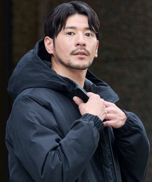 SPU（スプ） ブルゾン アウター ウォッシャブル撥水フードハイネック