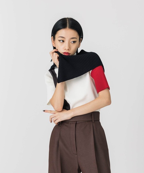 「UNITED TOKYO」 半袖ニット FREE ブラウン レディース_画像3