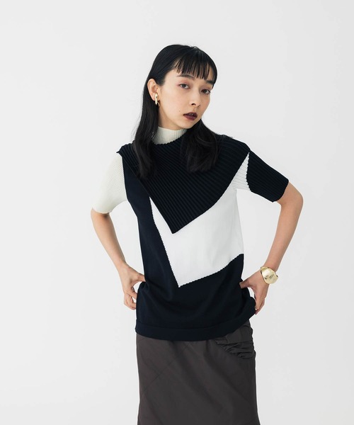 「UNITED TOKYO」 半袖ニット FREE ブラウン レディース_画像5