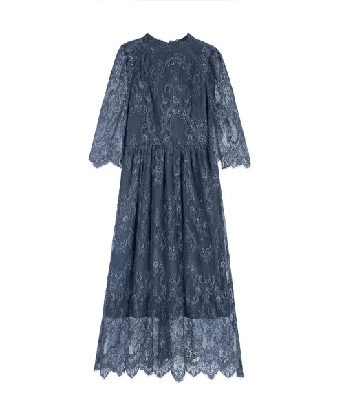 「DRESS PLUS」 半袖ワンピース M ボルドー レディース_画像2