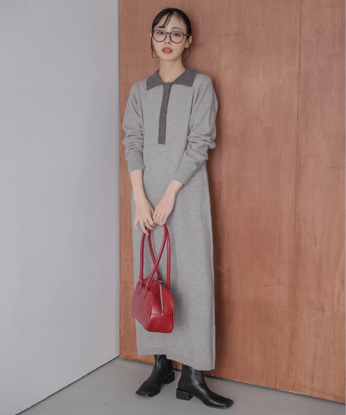 Kith キス　ポロワンピース　ロゴ　ニットワンピース Kith キス ポロワンピース ロゴ ニットワンピース Kith キス ポロ