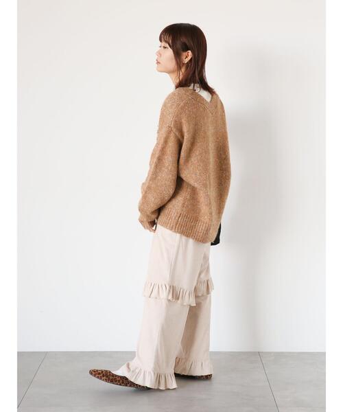 「ehka sopo」 ニットカーディガン F ブラウン レディース_画像6