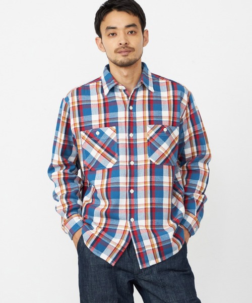 EDWIN（エドウィン） シャツ ワークシャツ チェック 長袖 メンズ