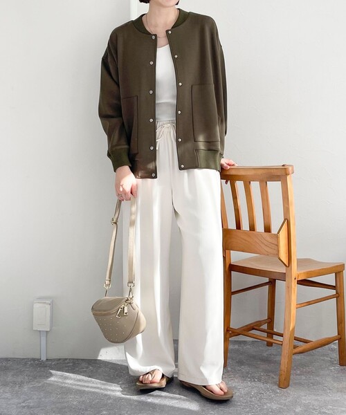 「fredy emue」 スタジャン 38 グレー レディース_画像2