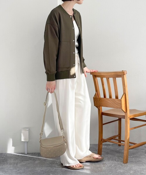 「fredy emue」 スタジャン 38 グレー レディース_画像3