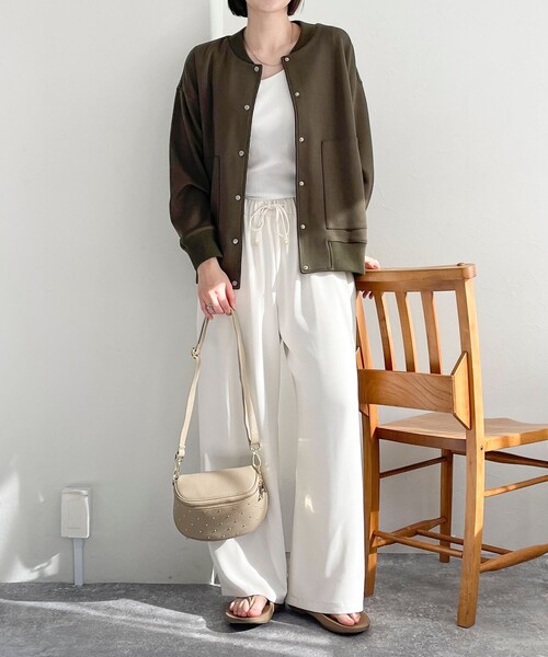 「fredy emue」 スタジャン 38 グレー レディース_画像4