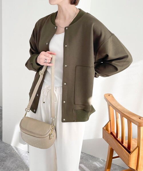 「fredy emue」 スタジャン 38 グレー レディース_画像7