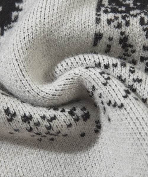 U：UME（ユーム） セーター ニット Half Zip Jacquard Sweater メンズ