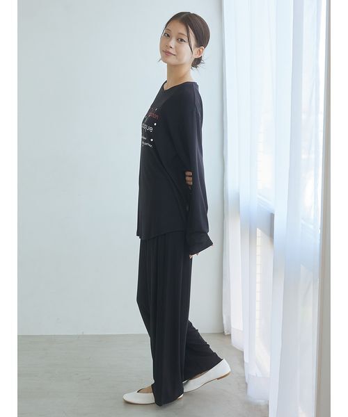 JOEL ROBUCHON ドット セットアップ 新品未使用 ジェラートピケ セール】【JOEL ROBUCHON】ドットワンポイントロンT（ルームウェア