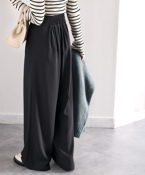 「RIRIYANO」 スラックス LARGE チャコールグレー レディース_画像4