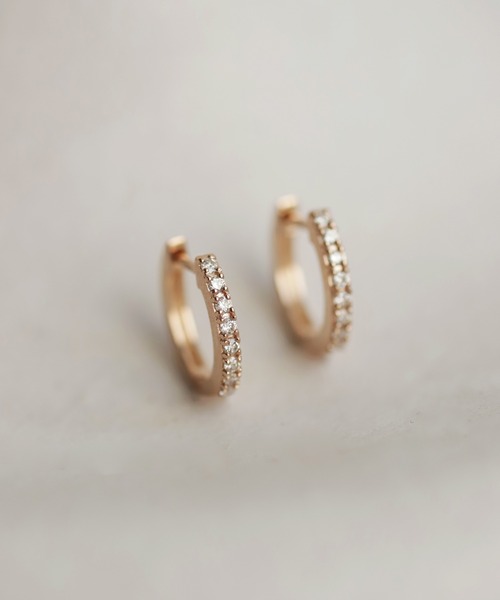 SIENA ROSE（シエナロゼ） ピアス ROSETEN・ダイヤラインフープピアス
