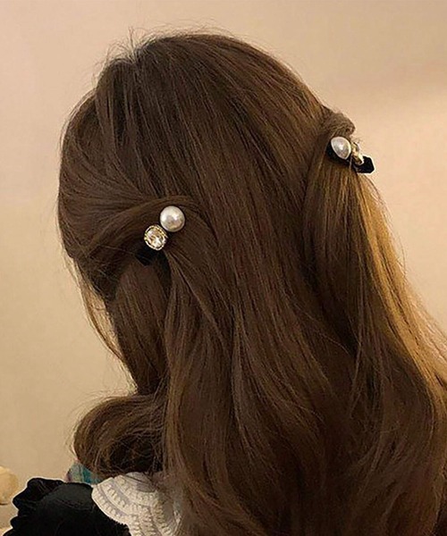 MAISON SELECT ヘアクリップ 11D11-MZ パール ビジュー ヘアクリップ 2
