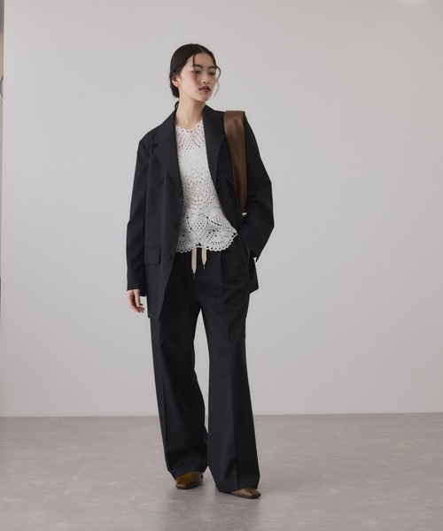 ADAM ET ROPE パンツスーツ　セットアップ 卒業式・オケージョンにも ADAM ET ROPE'（アダムエロペ） スラックス パンツ 入学式 入園式 卒業