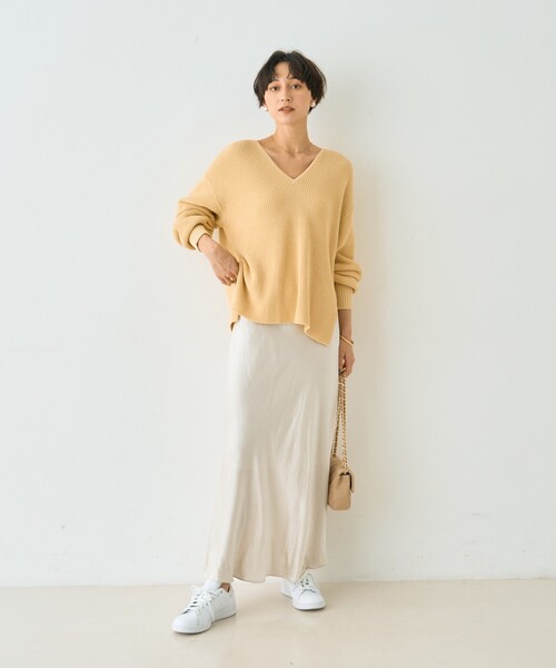 極美品◆Rouge vif Annaオーバーサイズニット　レディースセーター　春 Rouge vif Anna（ルージュヴィフアンナ） ニット セーター 片畦ハートV