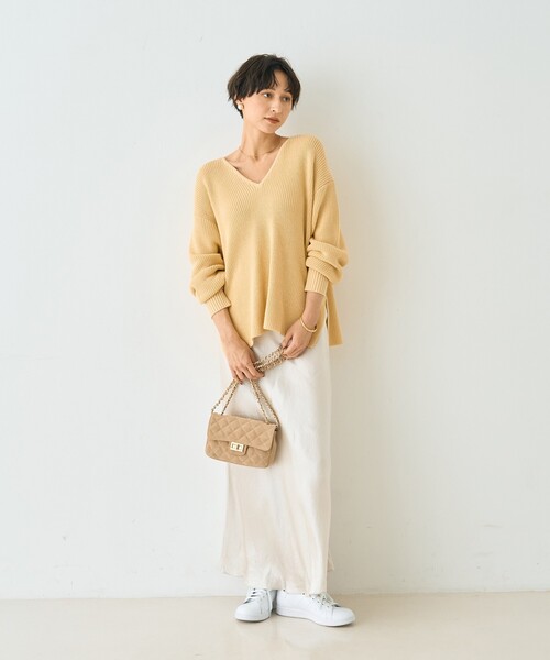 極美品◆Rouge vif Annaオーバーサイズニット　レディースセーター　春 Rouge vif Anna（ルージュヴィフアンナ） ニット セーター 片畦ハートV