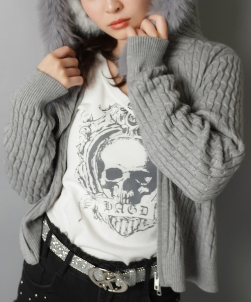 いかわちゃん　ふんわりニットフーディー FCMM パーカー 「日本限定」FUR HOODIE KNIT / ファーフーディニット