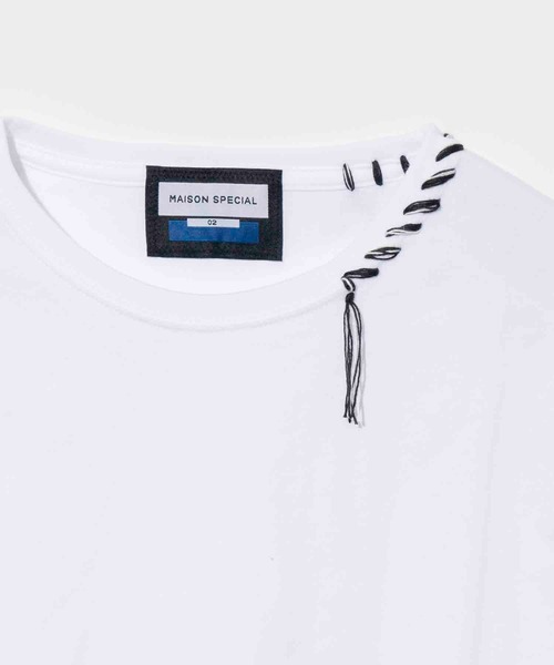 「MAISON SPECIAL」 半袖Tシャツ 1 ブラック メンズ_画像2