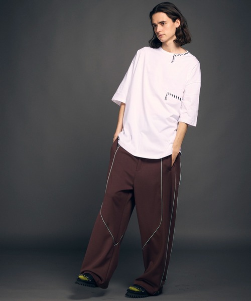 「MAISON SPECIAL」 半袖Tシャツ 1 ブラック メンズ_画像8