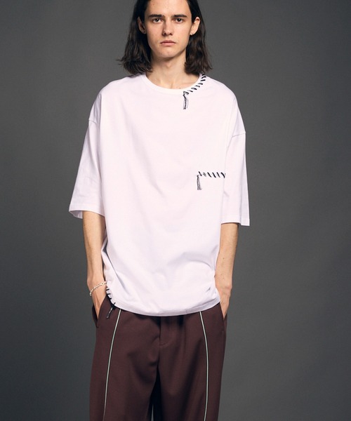 「MAISON SPECIAL」 半袖Tシャツ 1 ブラック メンズ_画像9