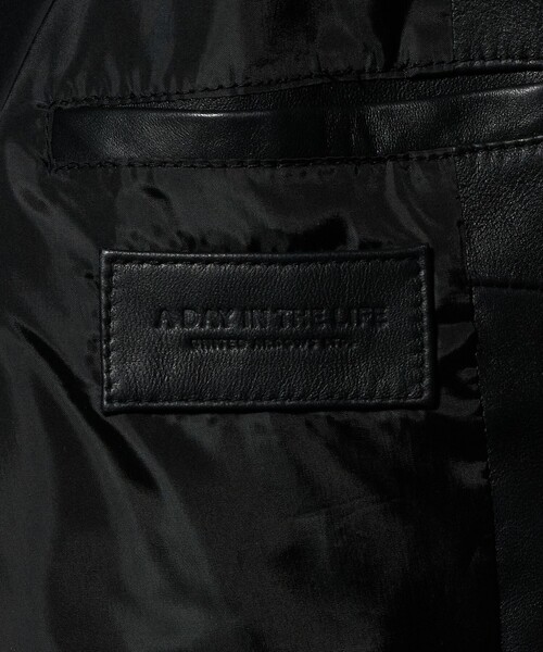 コート ジャケット シープレザー シングル ライダース「A DAY IN THE LIFE」 メンズの画像