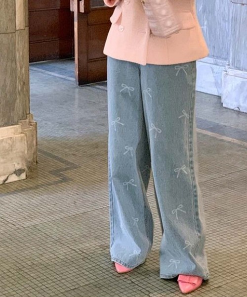 「Doula Doula」 デニムパンツ L ライトブルー レディース_画像5