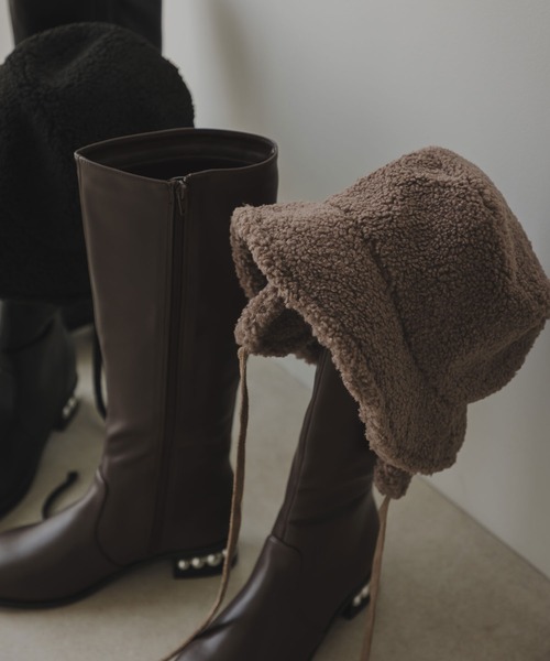 「rectangle」 ハット FREE アイボリー レディース_画像4